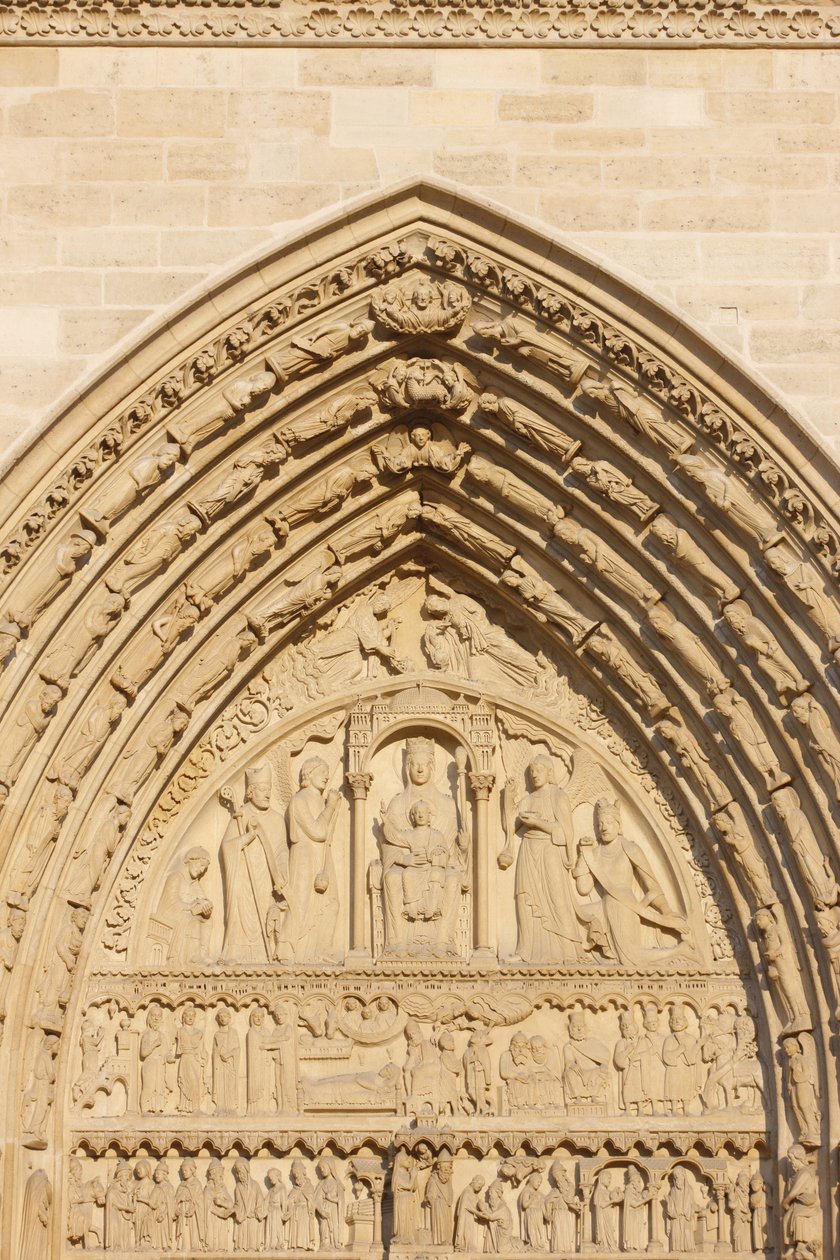 Cattedrale di Notre Dame di Parigi ala ovest: Porta di Sant