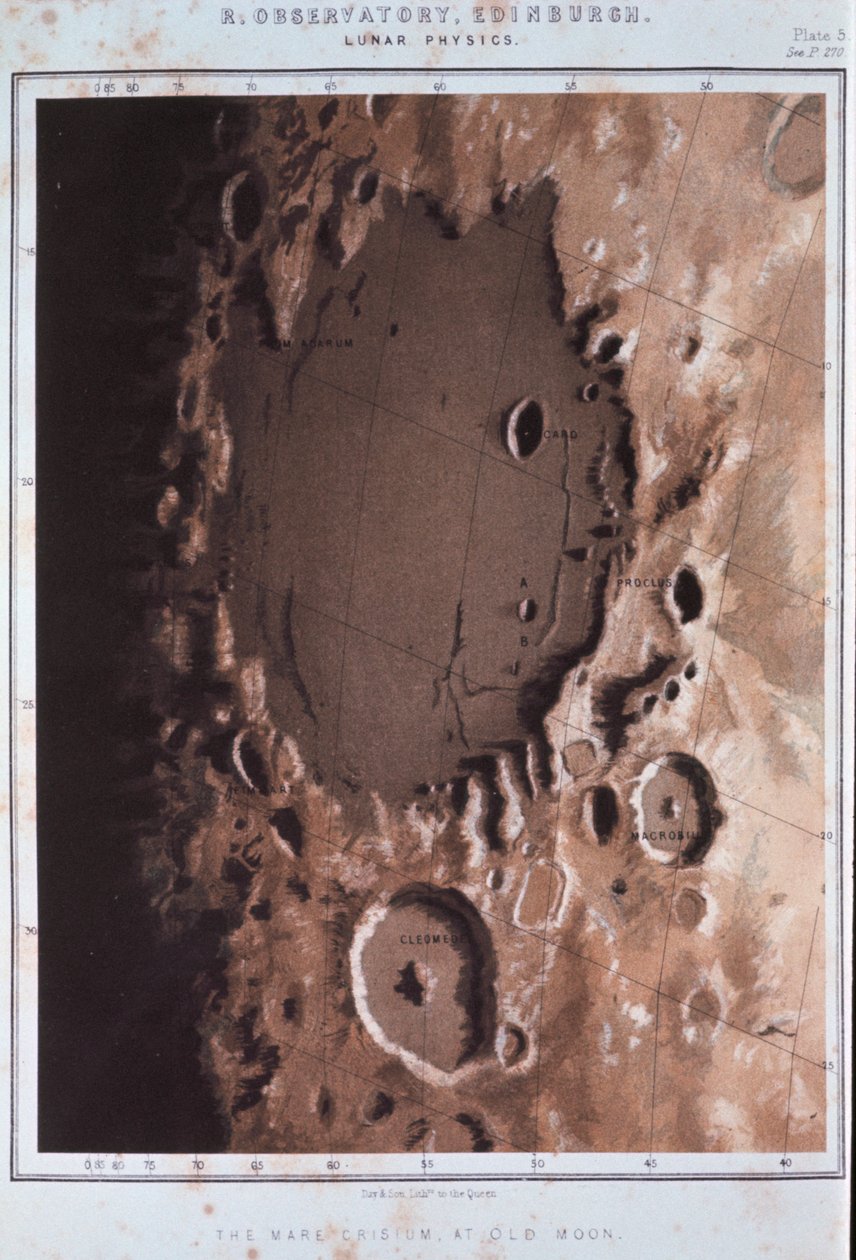 Parte della superficie lunare, 1857 da Unbekannt