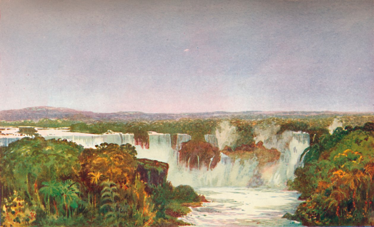 Vista parziale delle cascate di Iguassu, 1914 da Unbekannt