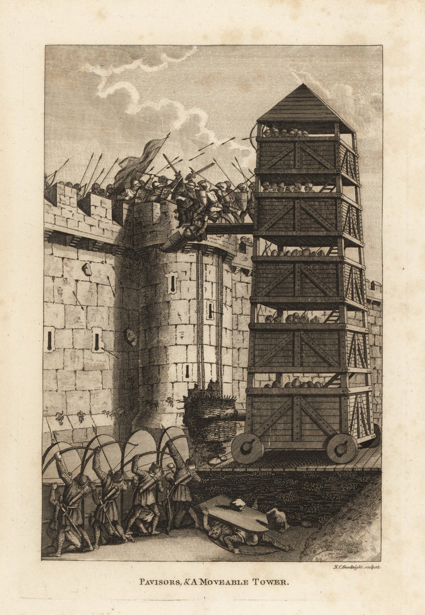 Pavisori e una torre mobile da Unbekannt