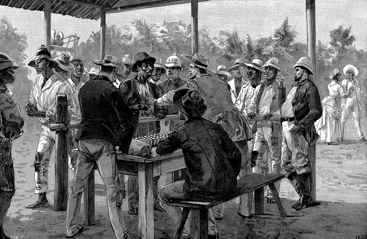 Pagare i lavoratori delle Indie Occidentali, 1888 da Unbekannt