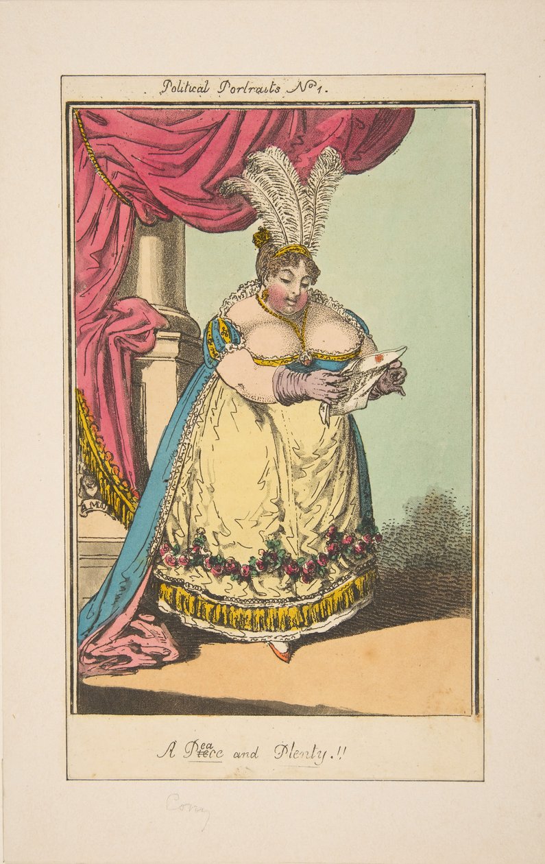 Pace e abbondanza, ritratti politici n. 1, ca. 1820 da Unbekannt