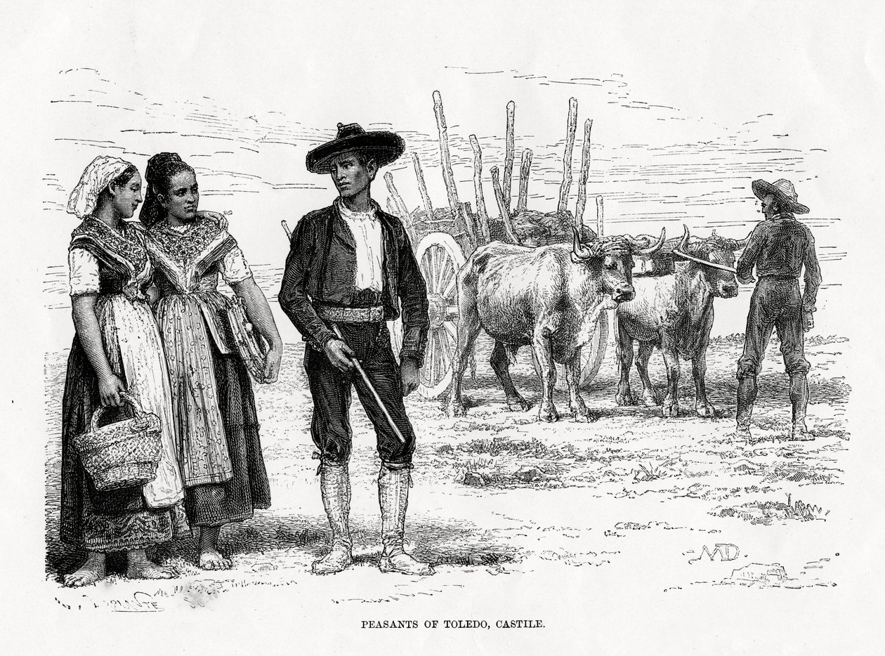 Contadini di Toledo, Castilla-La Mancha, Spagna, 1879 da Unbekannt