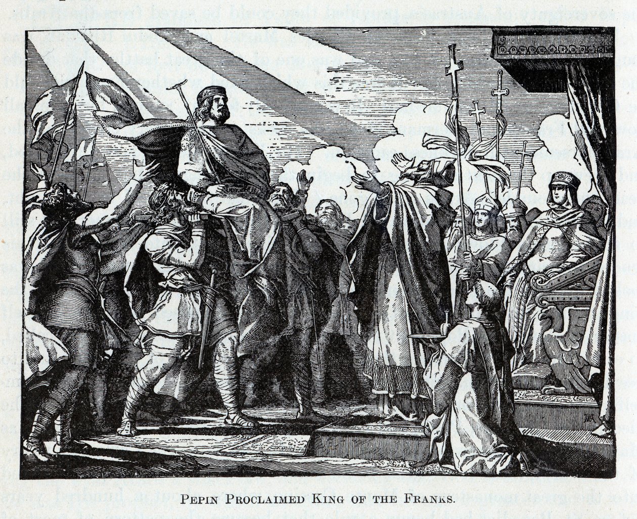 Pipino proclamato re dei Franchi, 1882 da Unbekannt