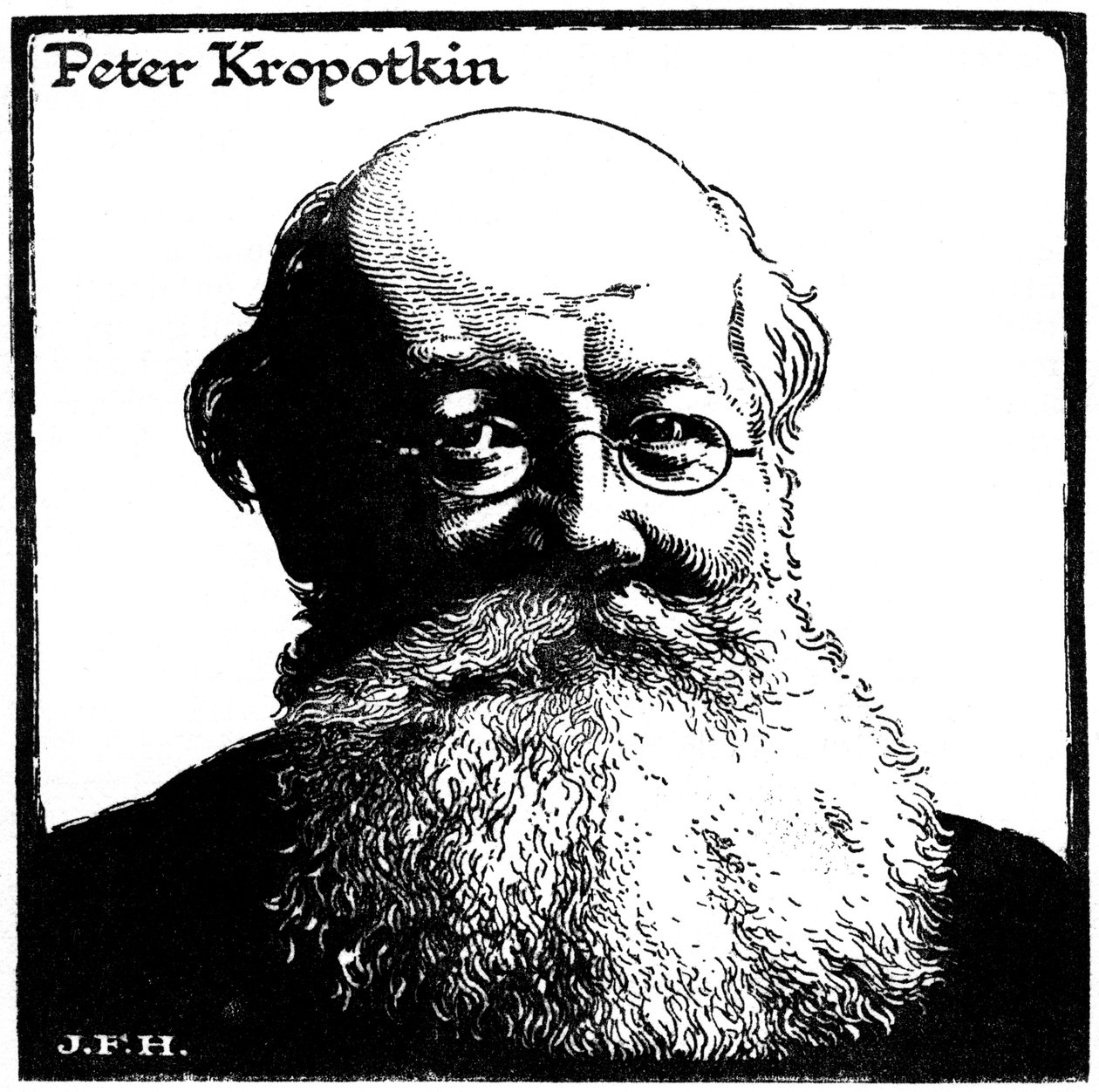 Pëtr Kropotkin, anarchico russo, c1920 da Unbekannt