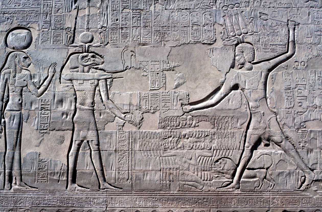 Faraone che colpisce i suoi nemici, Tempio di Khnum, Periodi Tolemaico e Romano da Unbekannt