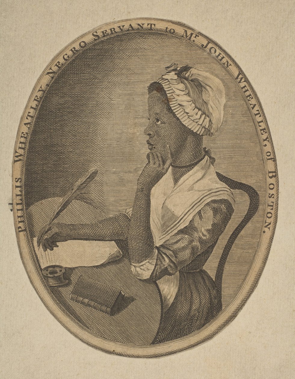 Phillis Wheatley, serva nera di Mr. John Wheatley di Boston, ca. 1773 da Unbekannt