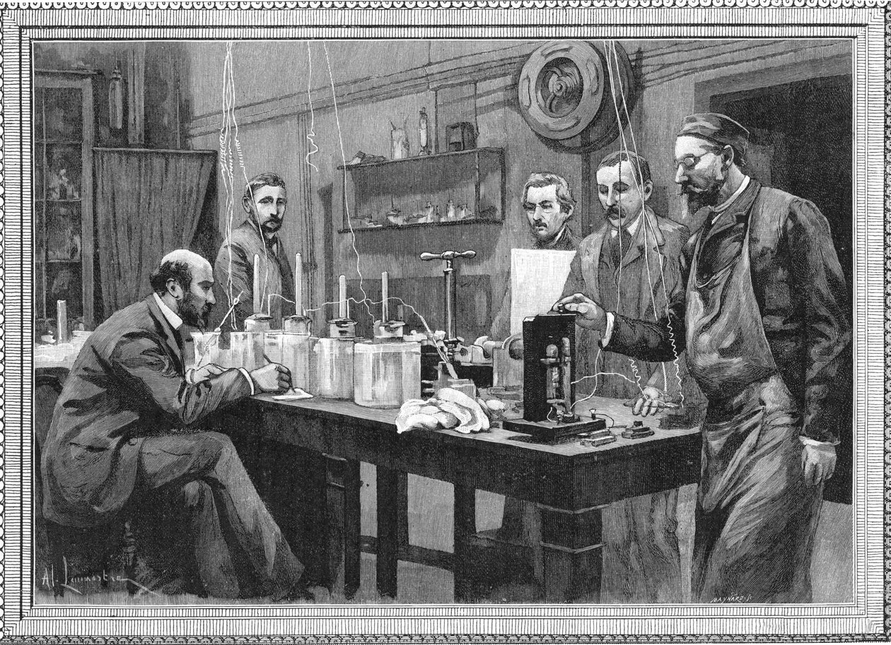 Laboratorio di ricerca fisica alla Sorbona, Parigi 1895 da Unbekannt