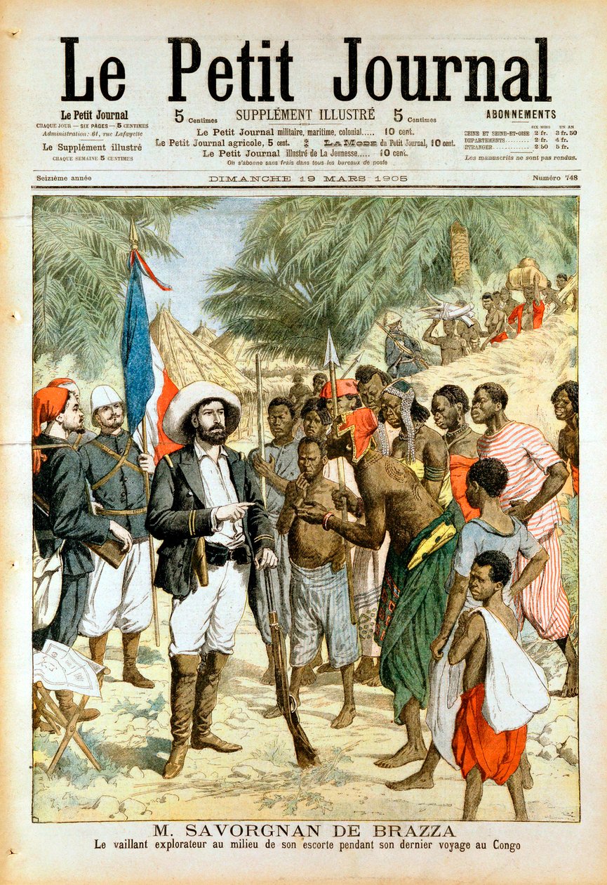 Pierre-Paul-Francois-Camille Savorgnan de Brazza, esploratore francese e fondatore di Brazzaville, 1905 da Unbekannt