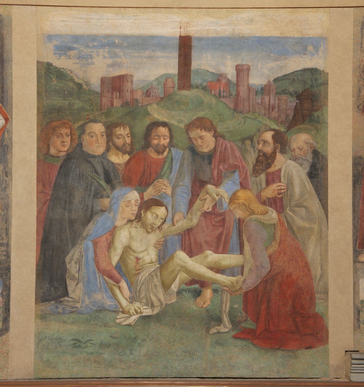 Pietà affresco nella Cappella Vespucci, Ognissanti, Firenze, Italia (foto) da Unbekannt