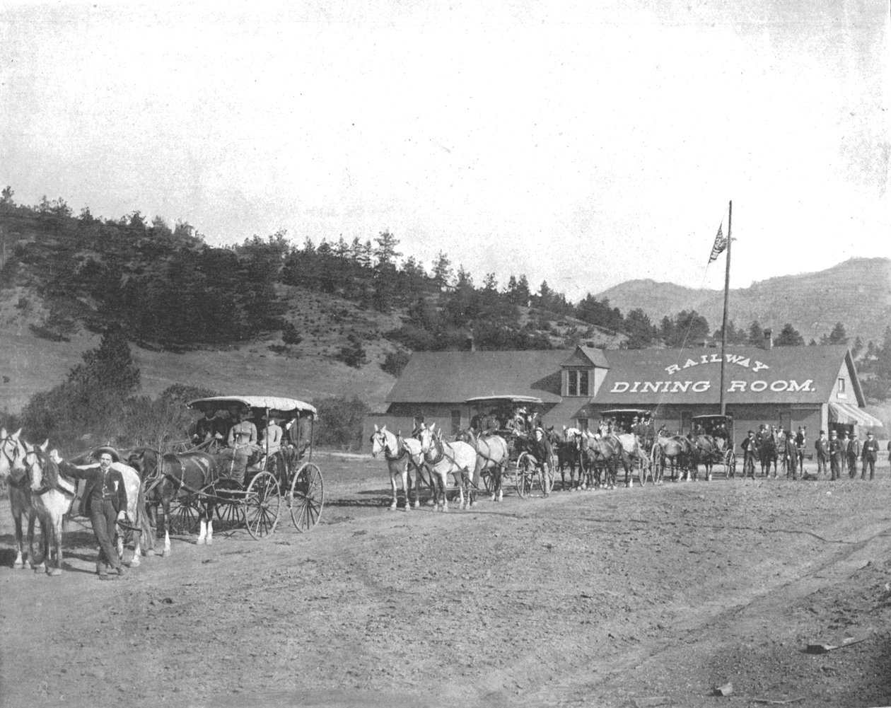 Strada a pedaggio di Pikes Peak, Colorado, USA, c. 1900 da Unbekannt