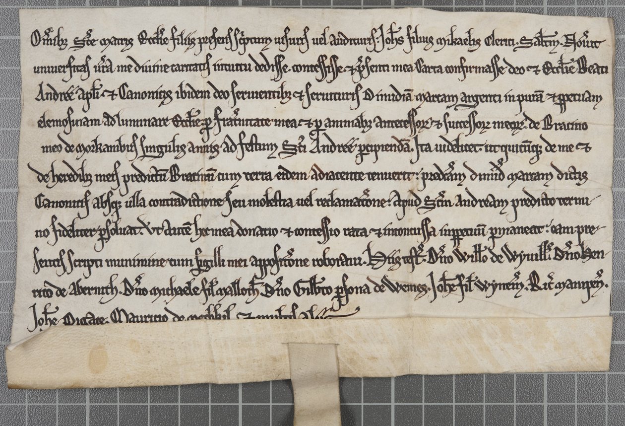 Pittance writ: Carta che concede elemosine alla Chiesa di Sant