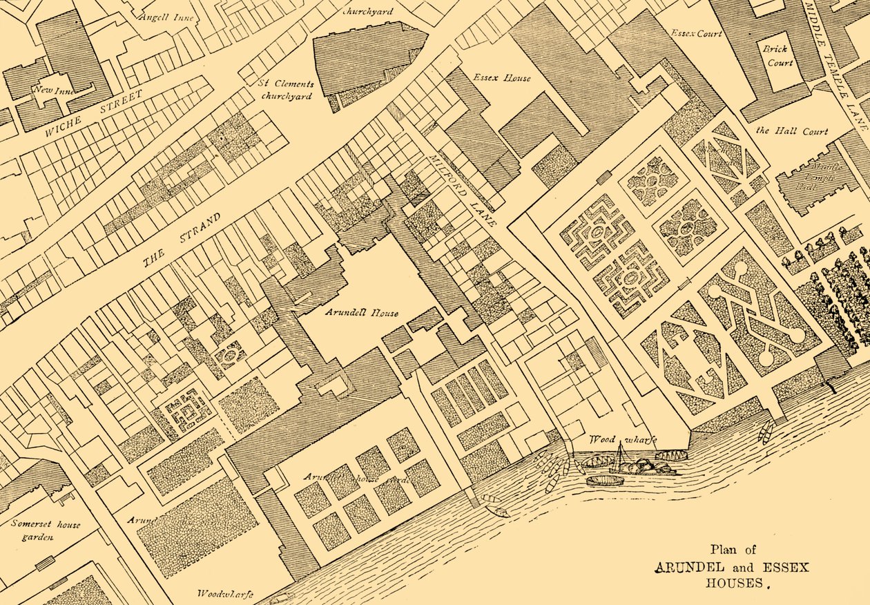Piano delle case Arundel ed Essex da Unbekannt