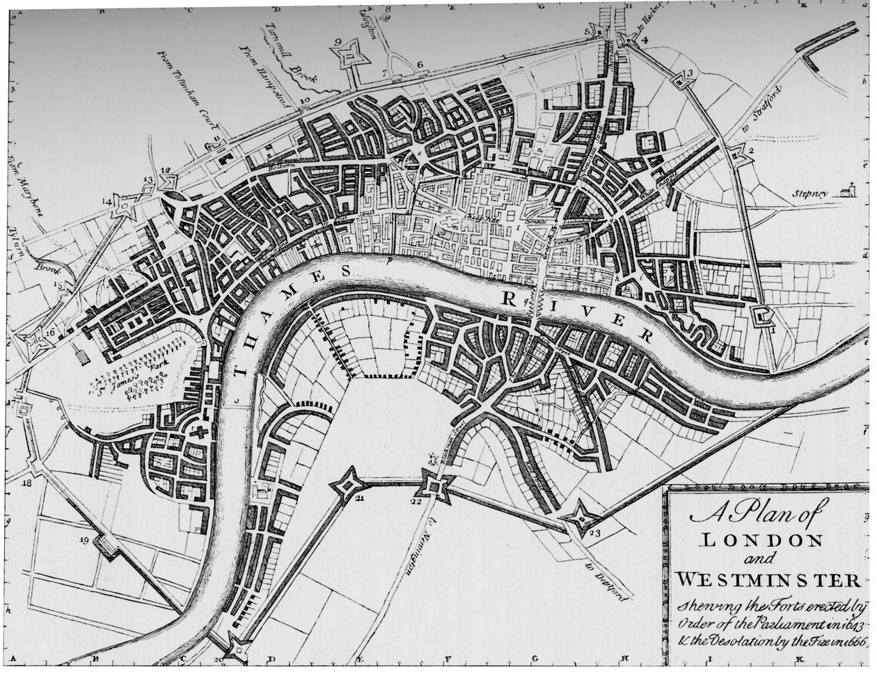Piano di Londra e Westminster, 1749 1903 da Unbekannt