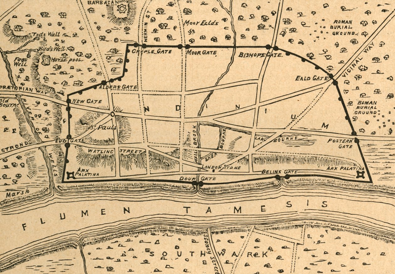 Piano di Londra romana da Unbekannt