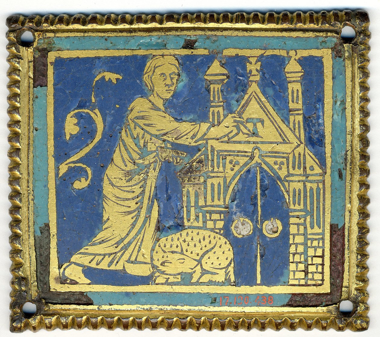Placca con marcatura della porta con la lettera Tau, tedesco, ca. 1200 da Unbekannt