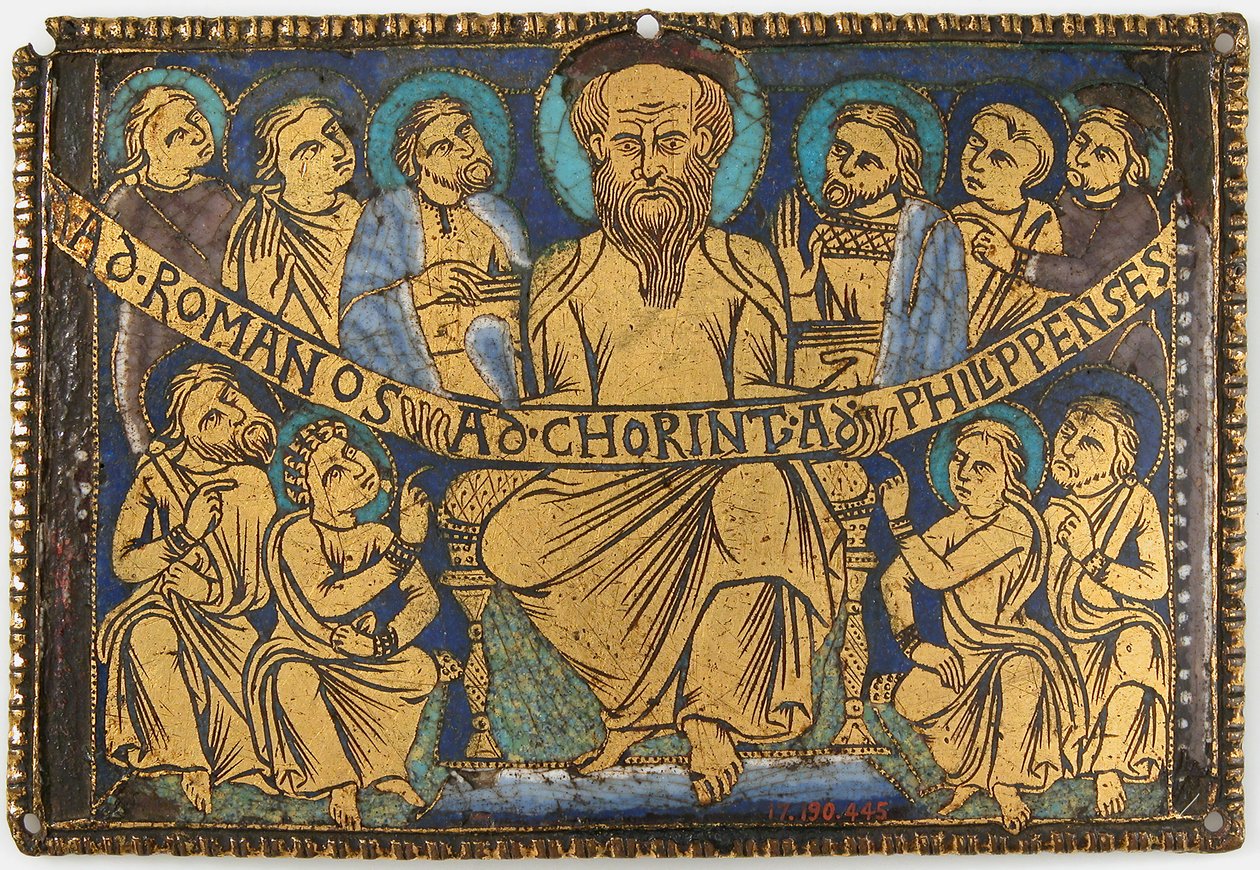 Placca con San Paolo e i suoi Discepoli, britannica da Unbekannt