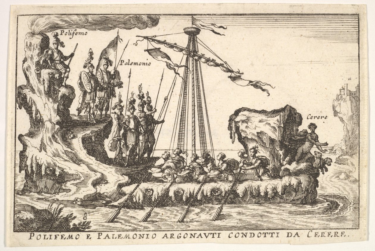 Tavola 8: Polifemo e Palemonio guidati da Cerere, 1664 da Unbekannt