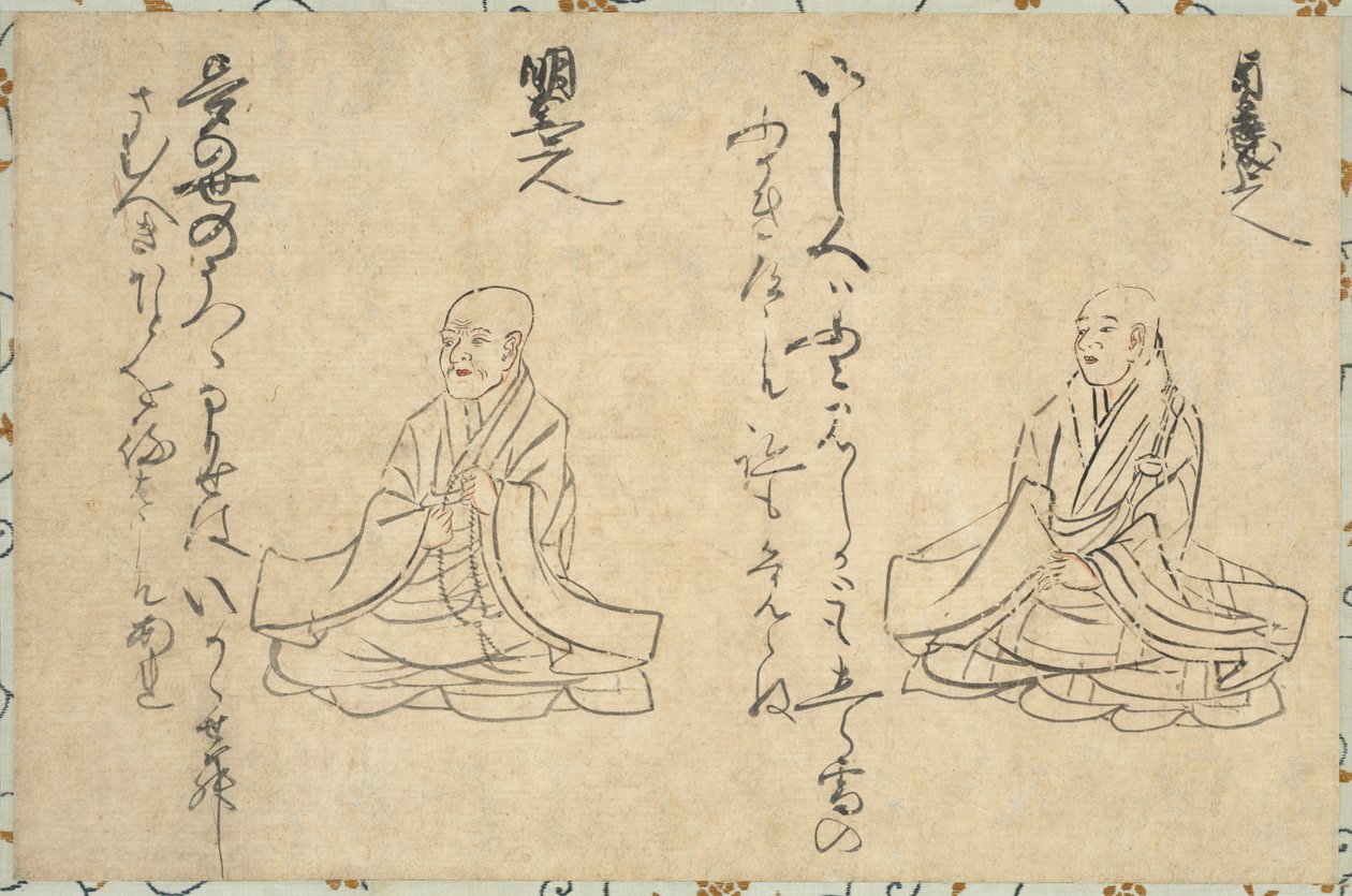 Immortali poetici del clero buddista Shakkyo Kasen Emaki, 1300-1400 da Unbekannt