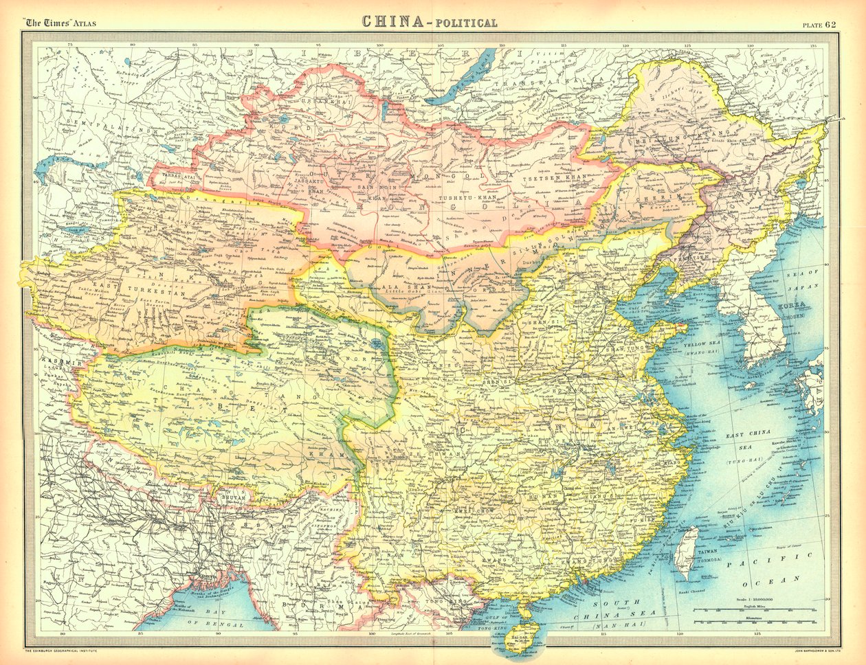 Mappa politica della Cina da Unbekannt