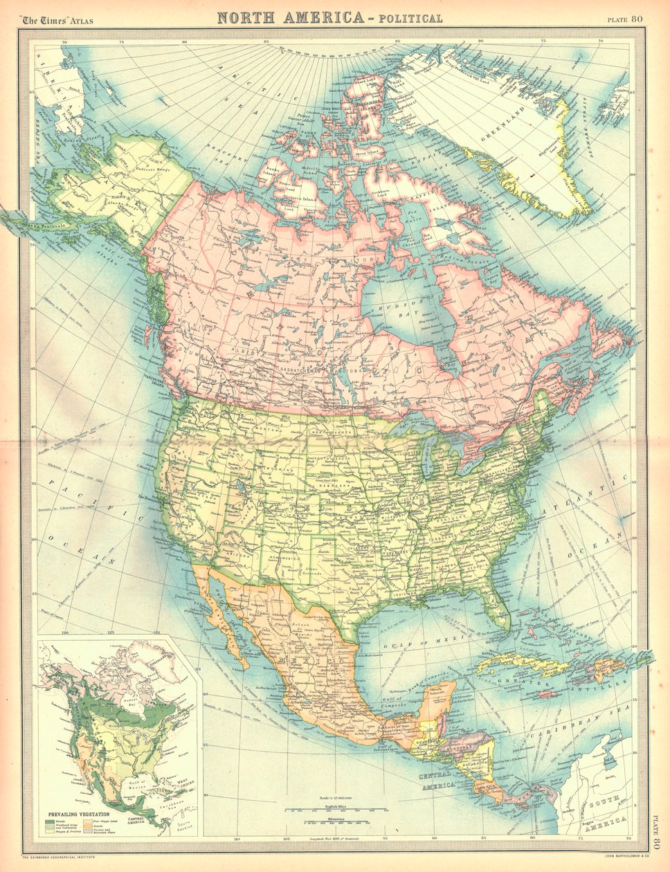 Mappa politica del Nord America da Unbekannt