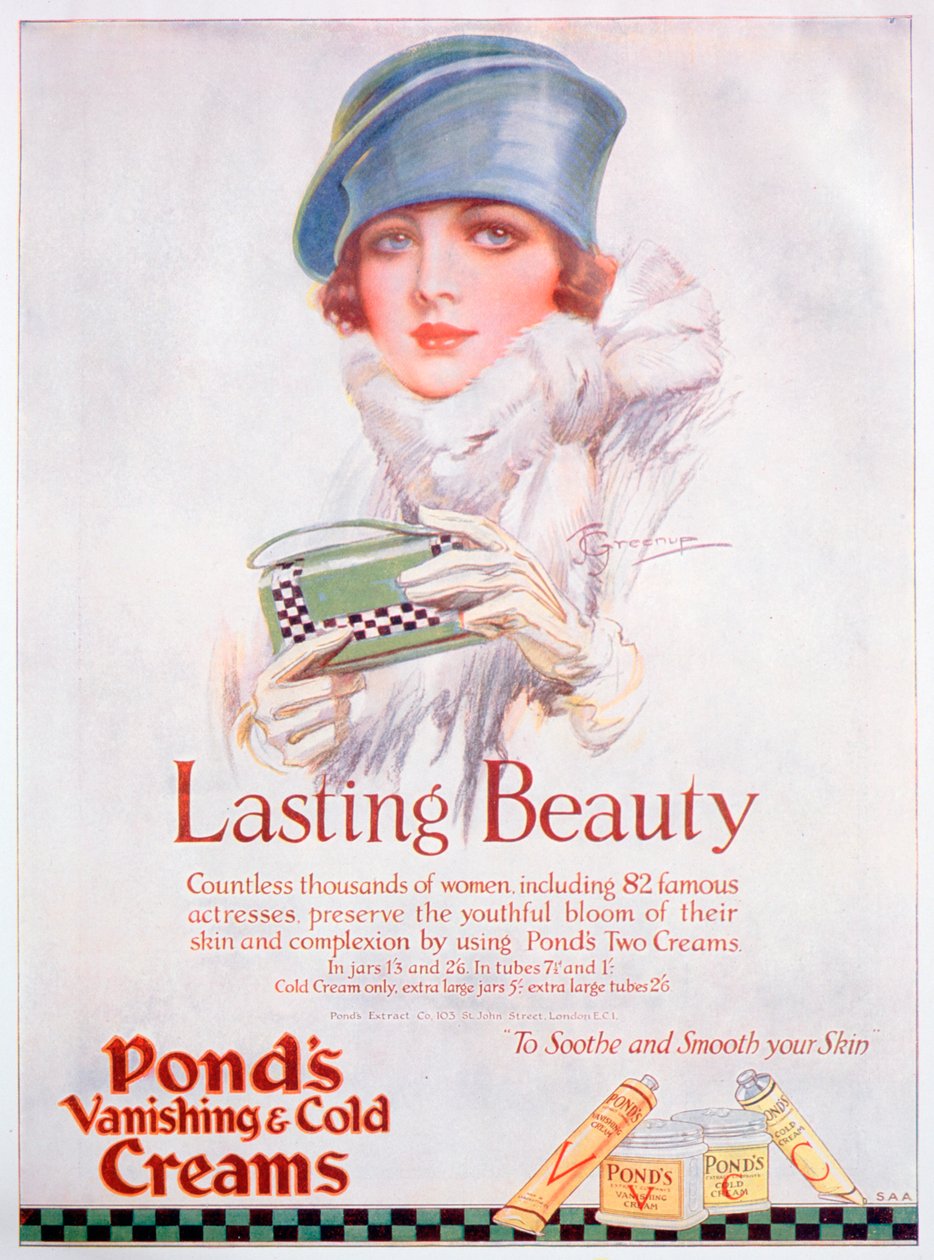 Pubblicità della crema Ponds, 1927 da Unbekannt