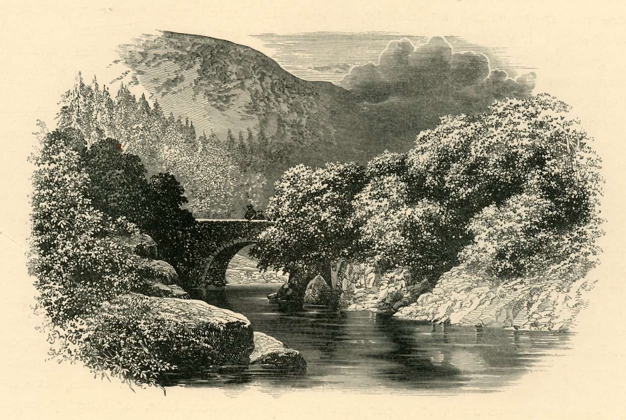 Pont Aberglaslyn, Galles del Nord, c1890 da Unbekannt