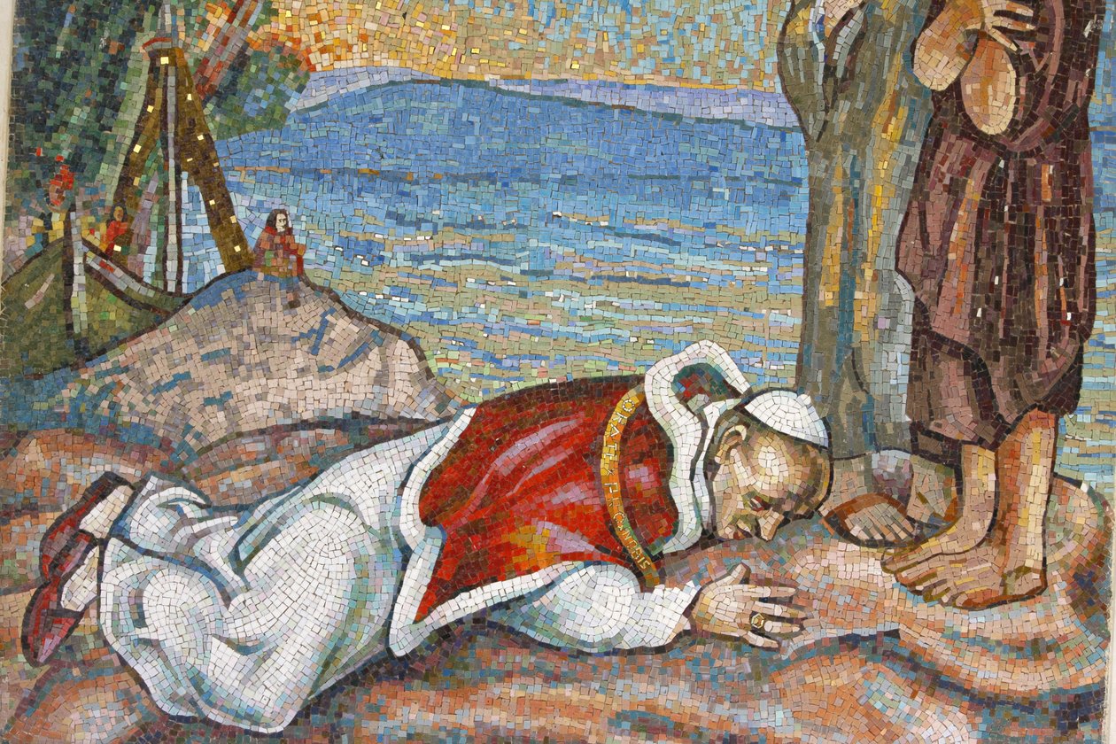 Papa Paolo VI che bacia la Terra Santa, Israele da Unbekannt