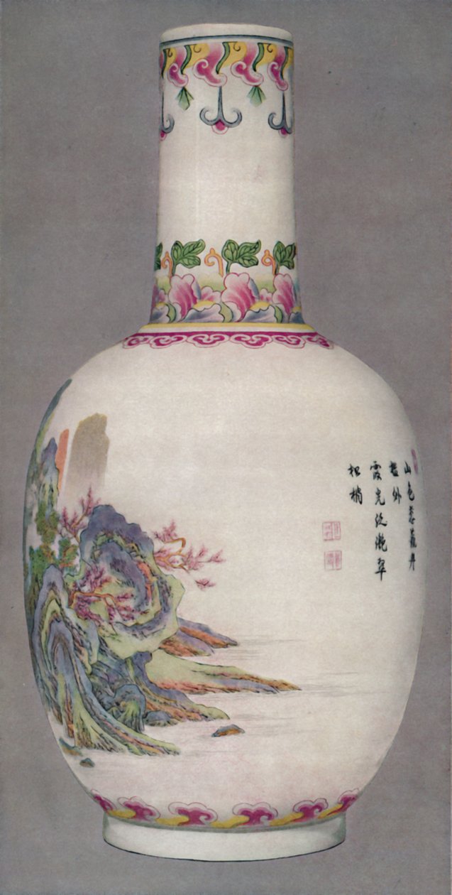 Bottiglia di porcellana in stile Ku Yueh Hsuan. Periodo ChIen Long, 1736-1796, 1928 da Unbekannt
