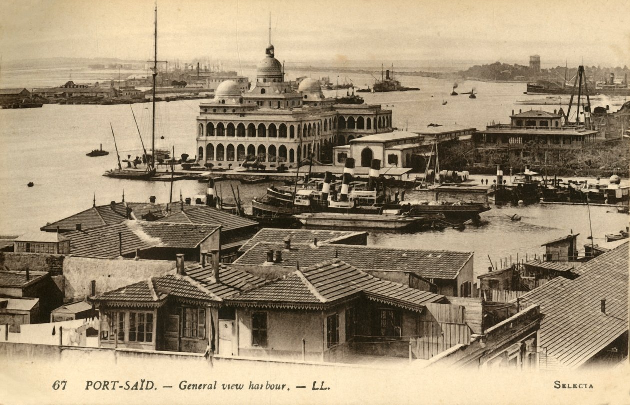 Port-Said. - Vista generale del porto. - LL., c1918-c1939 da Unbekannt