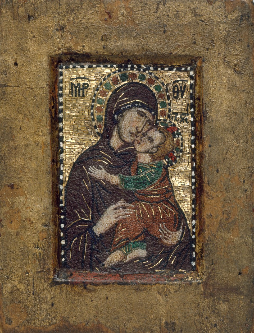 Icona portatile con la Vergine Eleousa, bizantina, primi del 1300 da Unbekannt
