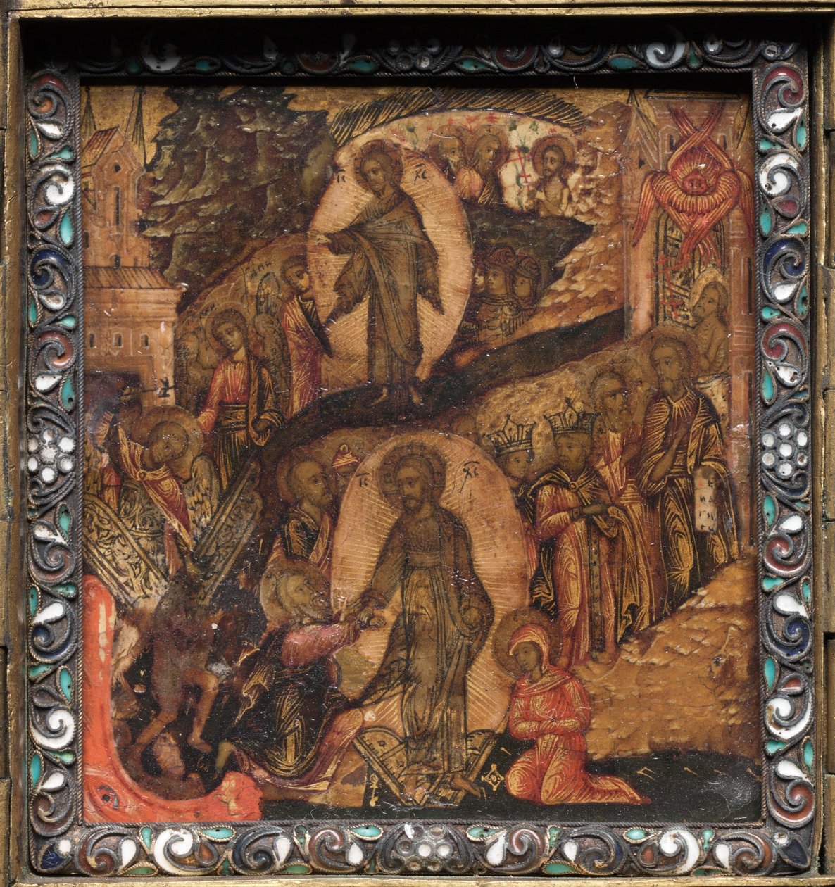 Trittico portatile: La Resurrezione e Anastasis, 1600s da Unbekannt