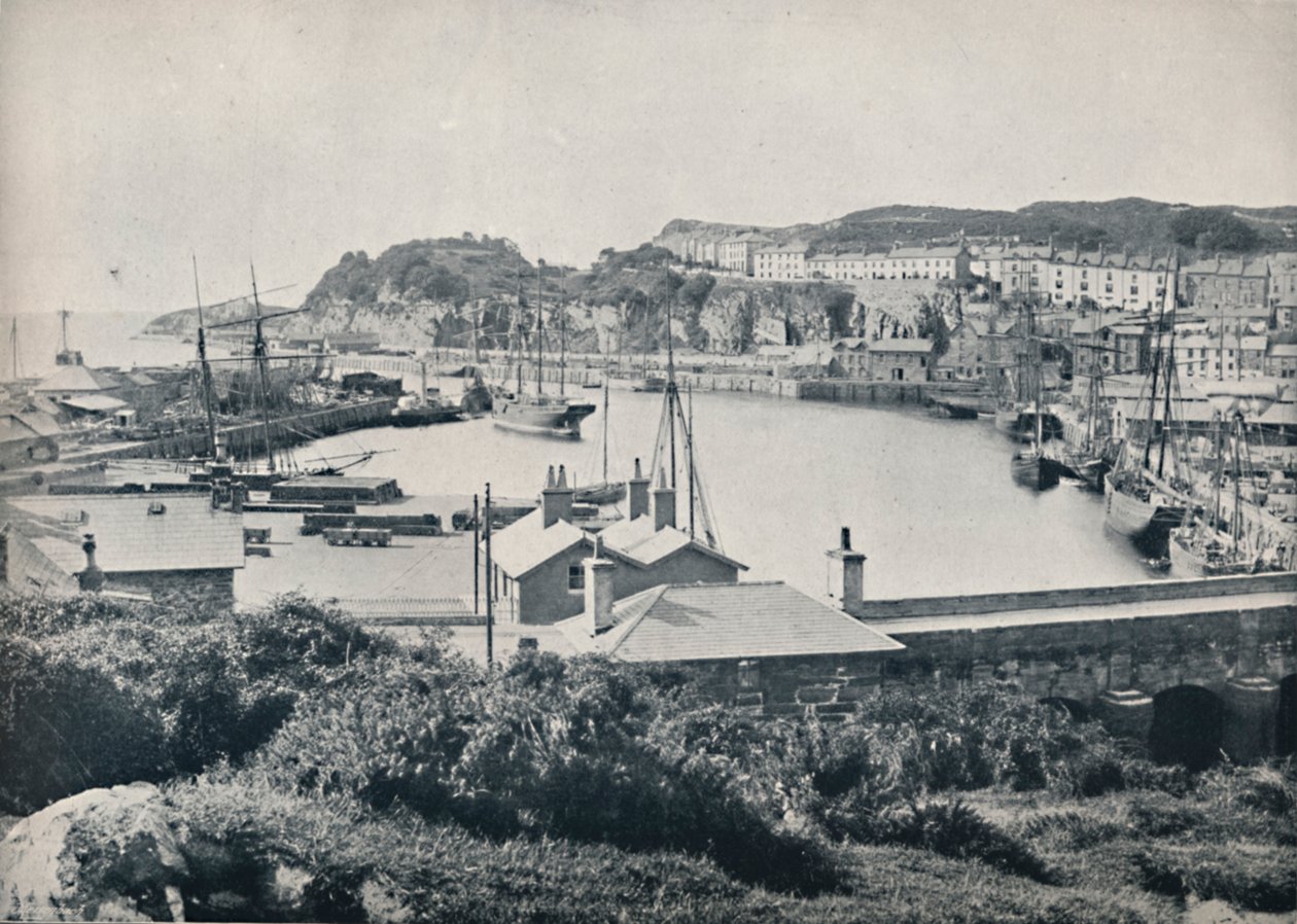 Portmadoc - Il porto e la città, 1895 da Unbekannt