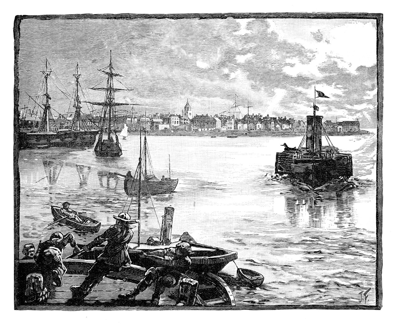 Portsmouth Harbour, Hampshire, c1888 da Unbekannt