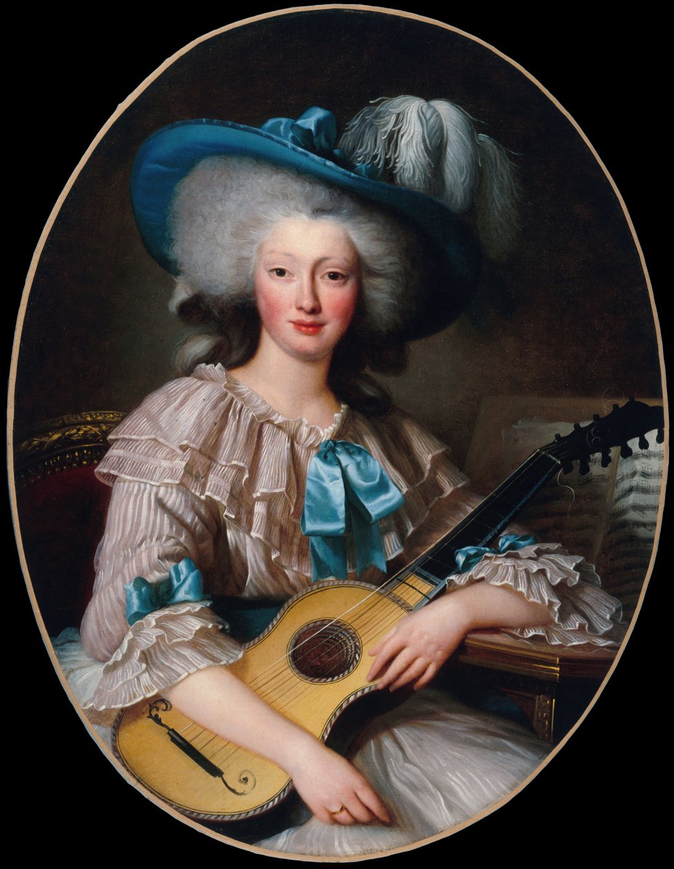 Ritratto di Félicité-Louise de Frézals 1765-1854, nata Esmangard de Beauval..., 1785 da Unbekannt