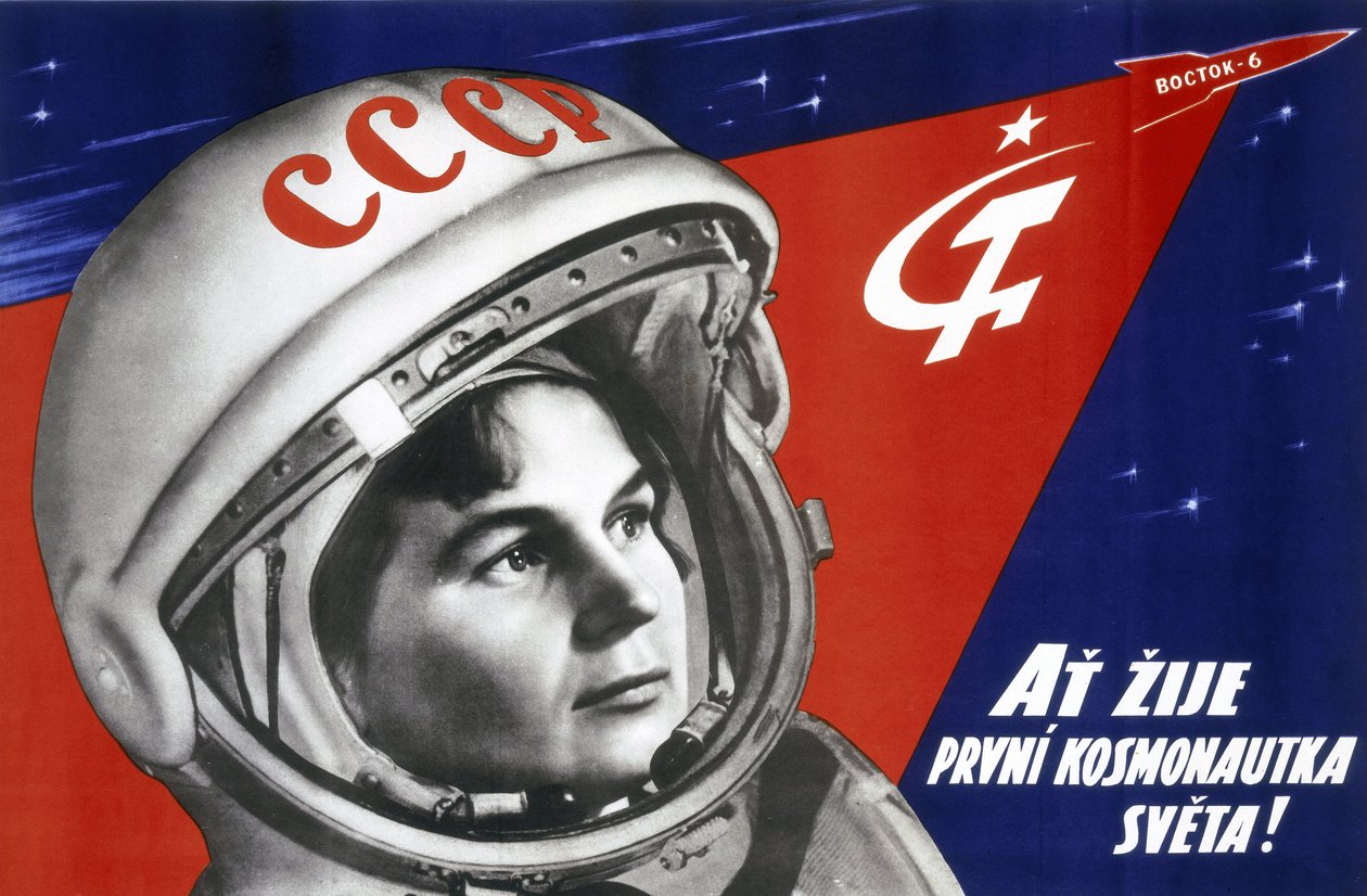Ritratto della cosmonauta russa Valentina Vladimirovna Tereškova (nata nel 1937), prima donna nello spazio il 16 giugno 1963 da Unbekannt