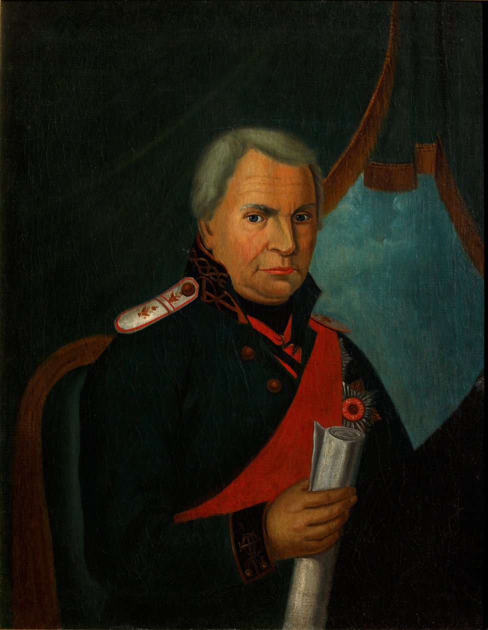 Ritratto di Alexander Semyonovich Shishkov 1754-1841, anni 1820 da Unbekannt