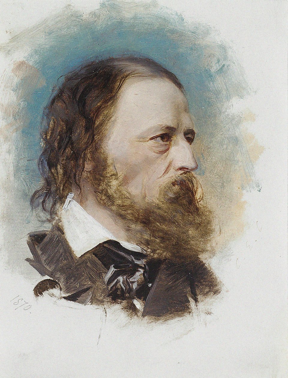 Ritratto di Alfred, Lord Tennyson, 1870 da Unbekannt
