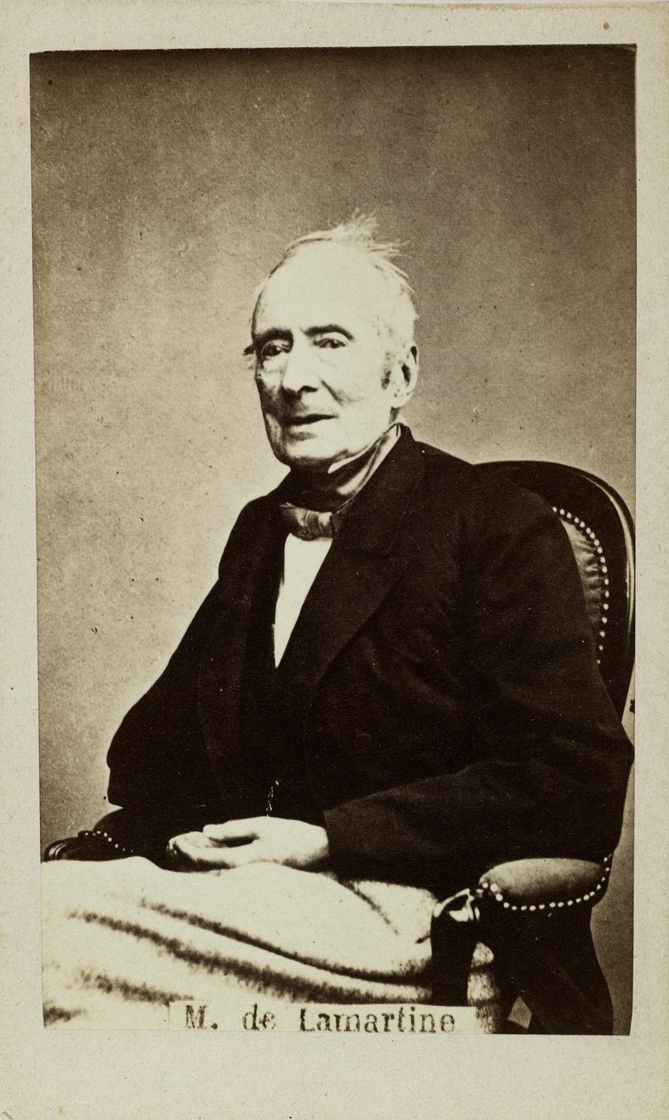 Ritratto di Alphonse de Lamartine 1790-1869, 1860s da Unbekannt
