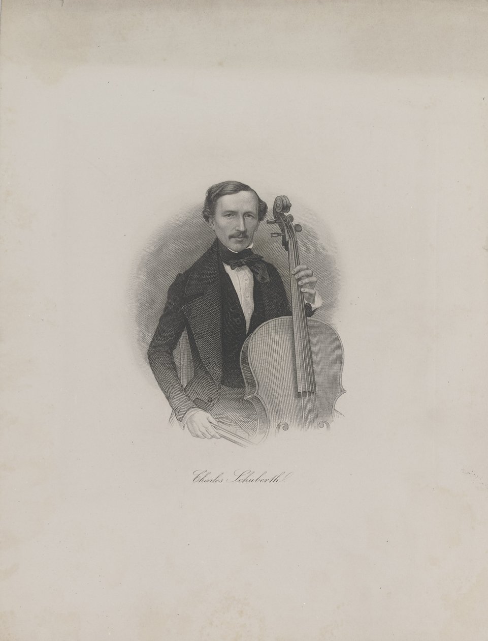Ritratto di Carl Eduard Schuberth 1811-1863, c. 1850 da Unbekannt