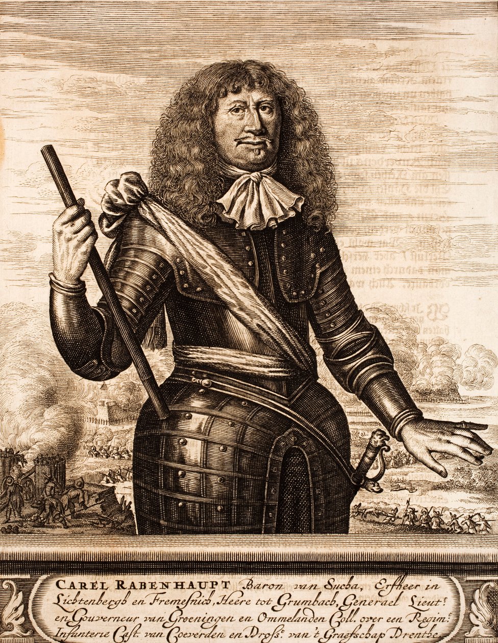 Ritratto di Carl von Rabenhaupt 1602-1675 Da: Schauplatz des Krieges da Unbekannt