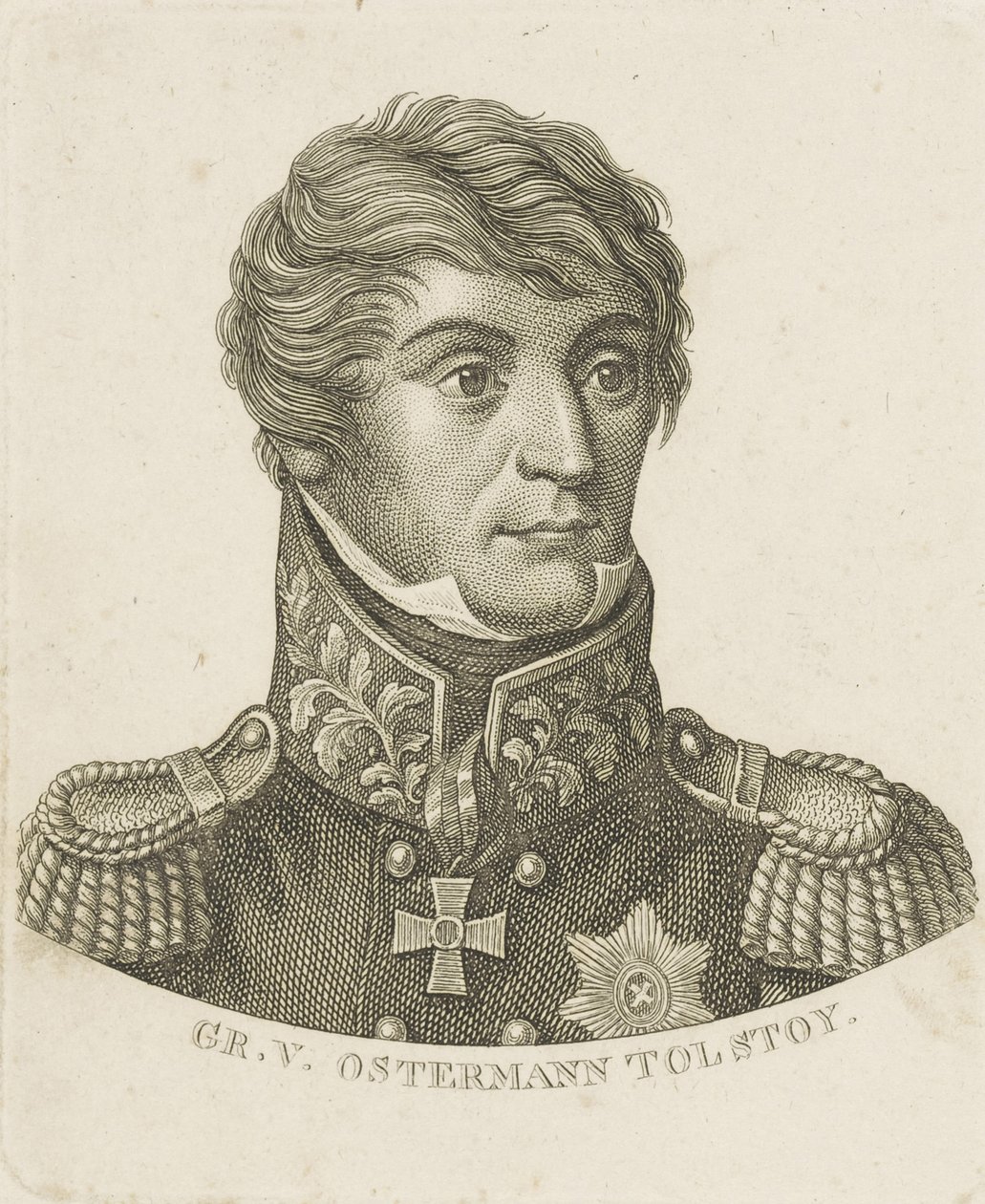 Ritratto del Conte Alexander Ivanovich Ostermann-Tolstoy 1772-1857, c. 1800 da Unbekannt