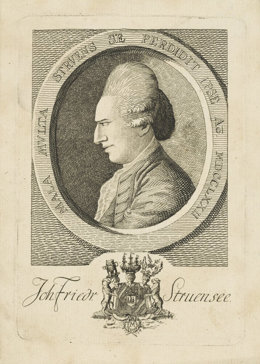 Ritratto del conte Johann Friedrich Struensee, 1737-1772, 1773 da Unbekannt