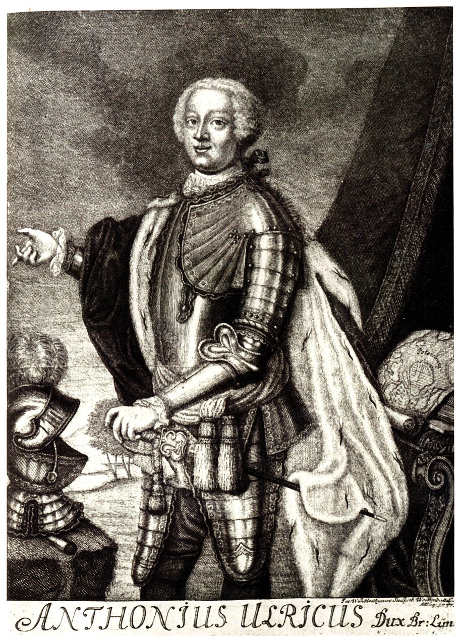 Ritratto del Duca Antonio Ulrico di Brunswick 1714-1774 da Unbekannt