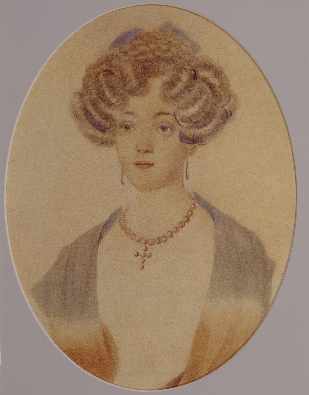 Ritratto di Ekaterina Nikolayevna Goncharova 1809-1843, fine anni 1820-inizio anni 1830 da Unbekannt