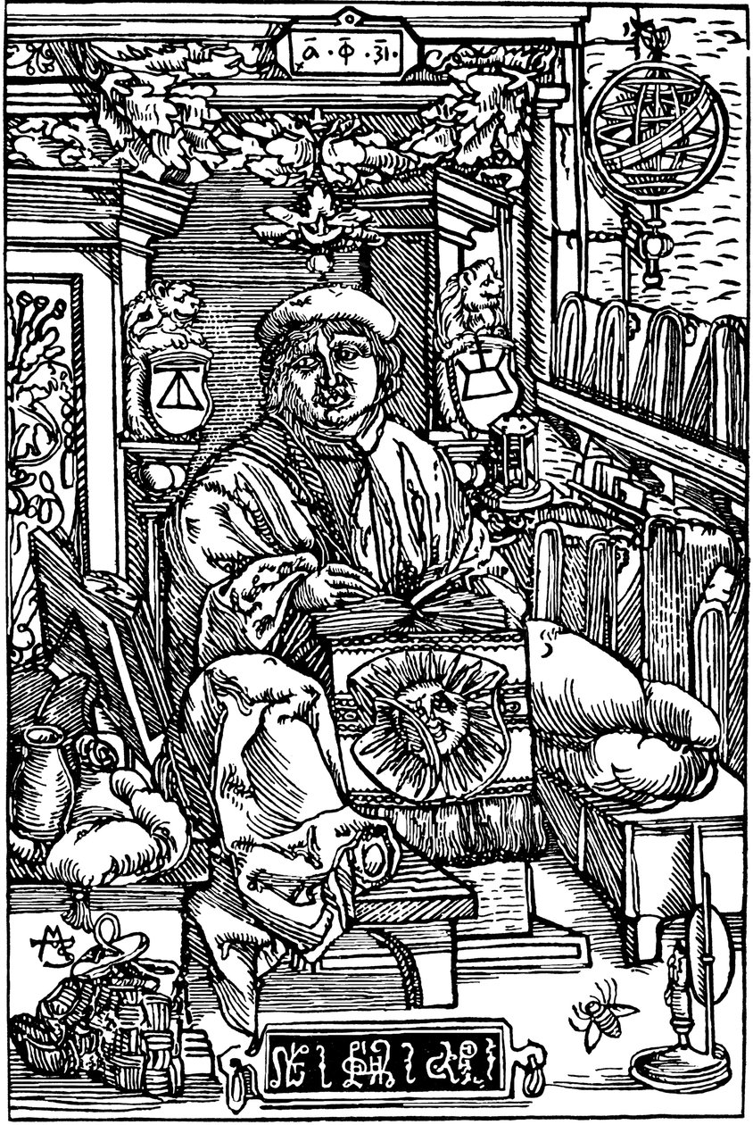 Ritratto di Francysk Skaryna 1486-1541, 1517 da Unbekannt
