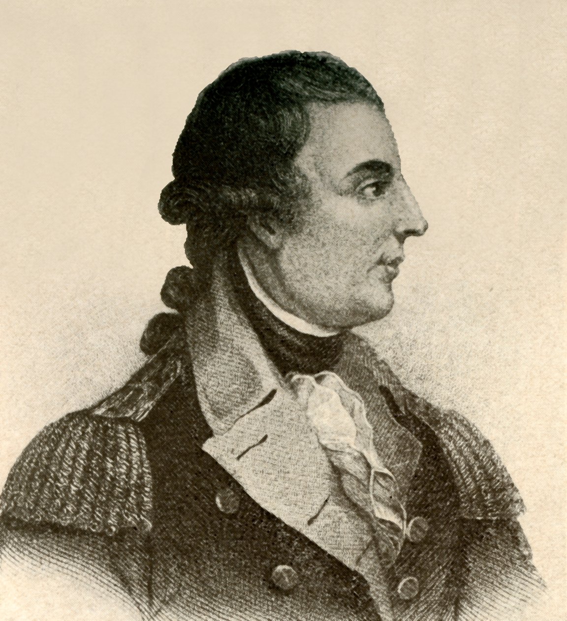 Ritratto del generale Montgomery, con una cravatta di seta nera, capelli in coda, c. 1770, 1937 da Unbekannt