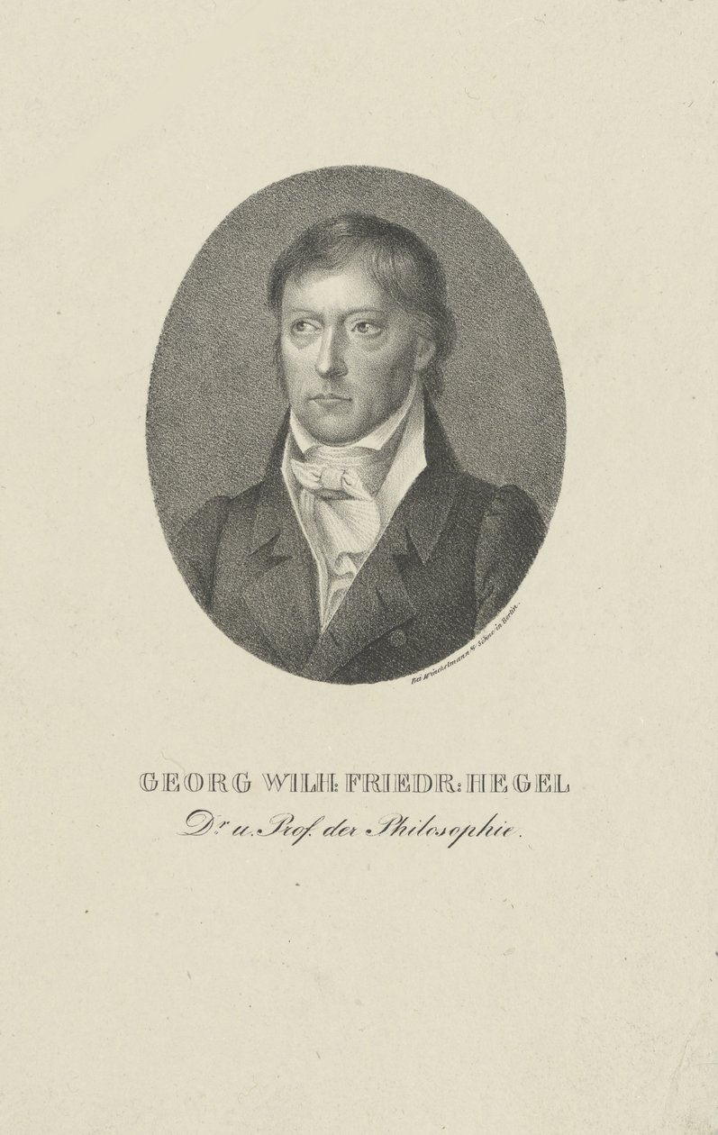 Ritratto di Georg Wilhelm Friedrich Hegel 1770-1831 da Unbekannt