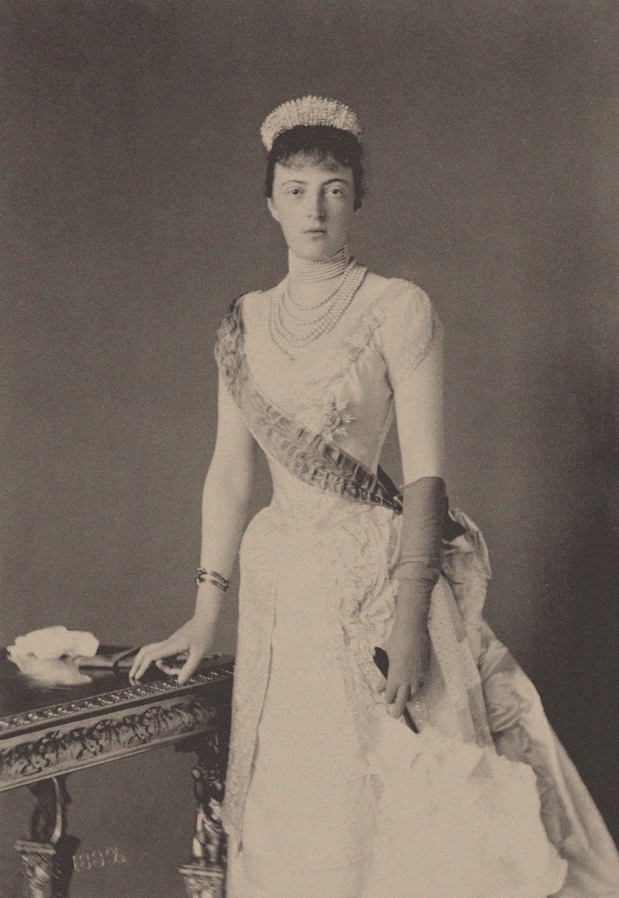 Ritratto della Granduchessa Anastasia Mikhailovna di Russia 1860-1922, 1889 da Unbekannt