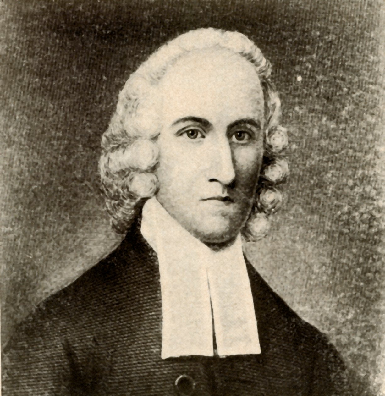 Ritratto di Jonathan Edwards, in abito semplice e bande di ministro presbiteriano da Unbekannt